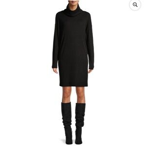 Women’s black turtleneck sweater dress
